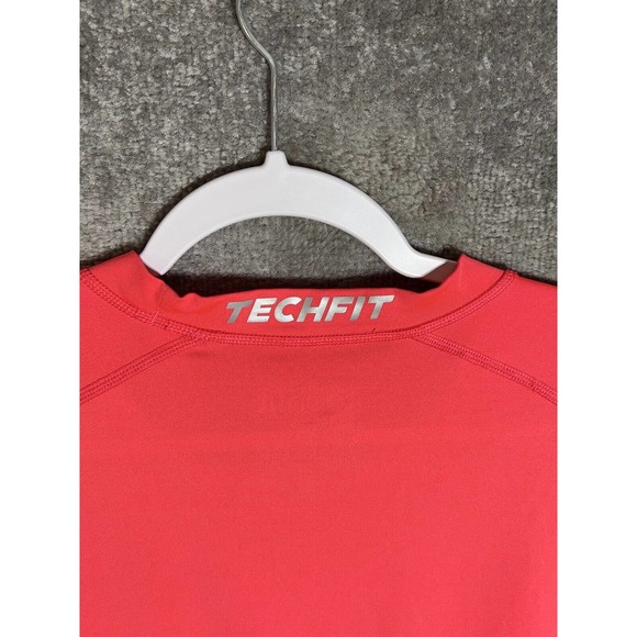 Adidas Techfit Climalite Fitted Short Sleeve Shirt Mens Size Large Stretch Neon‎ - Picture 9 of 11